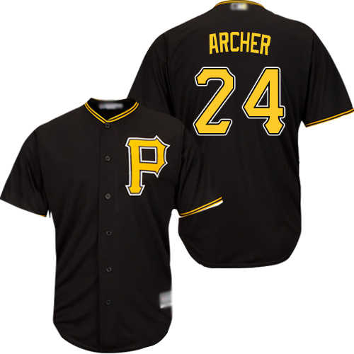 Pirates #24 Chris Archer Black Cool Base Stitched Youth MLB Jersey